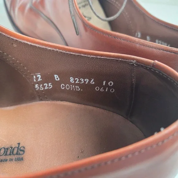 Allen Edmonds Park‎ Avenue Cap Toe Oxford Dress Shoes Men 12B Brown Leather USA